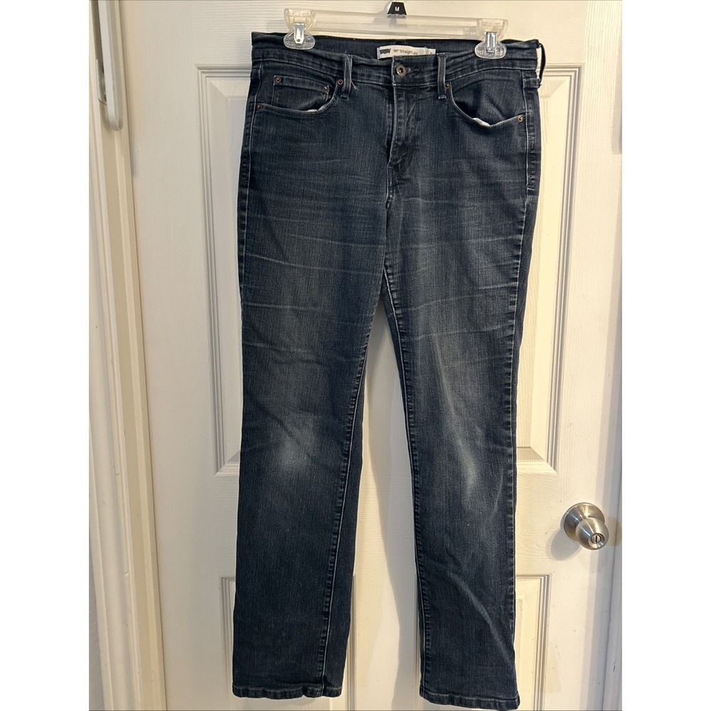 Levis 505 Jeans Womens 8 Blue Denim Mid Rise Straight Leg Medium Wash 29x33
